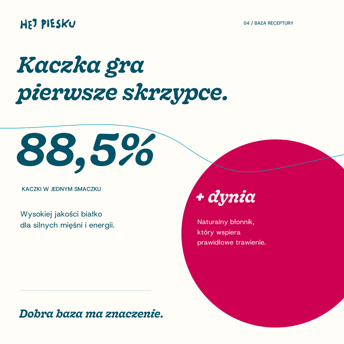88,5% kaczki i dynia — baza receptury Stawy
