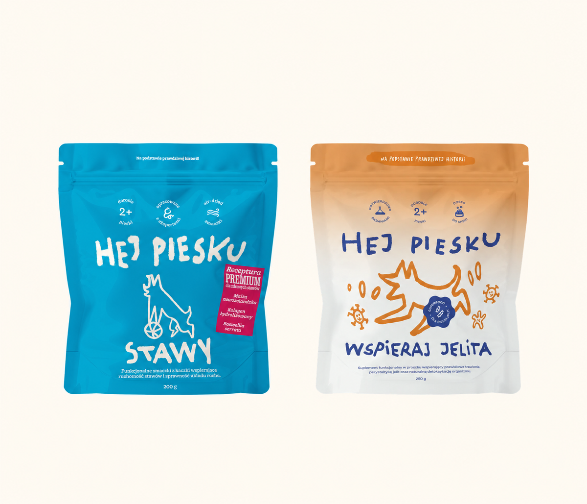 Stawy 200 g i Wspieraj jelita 250 g — zestaw